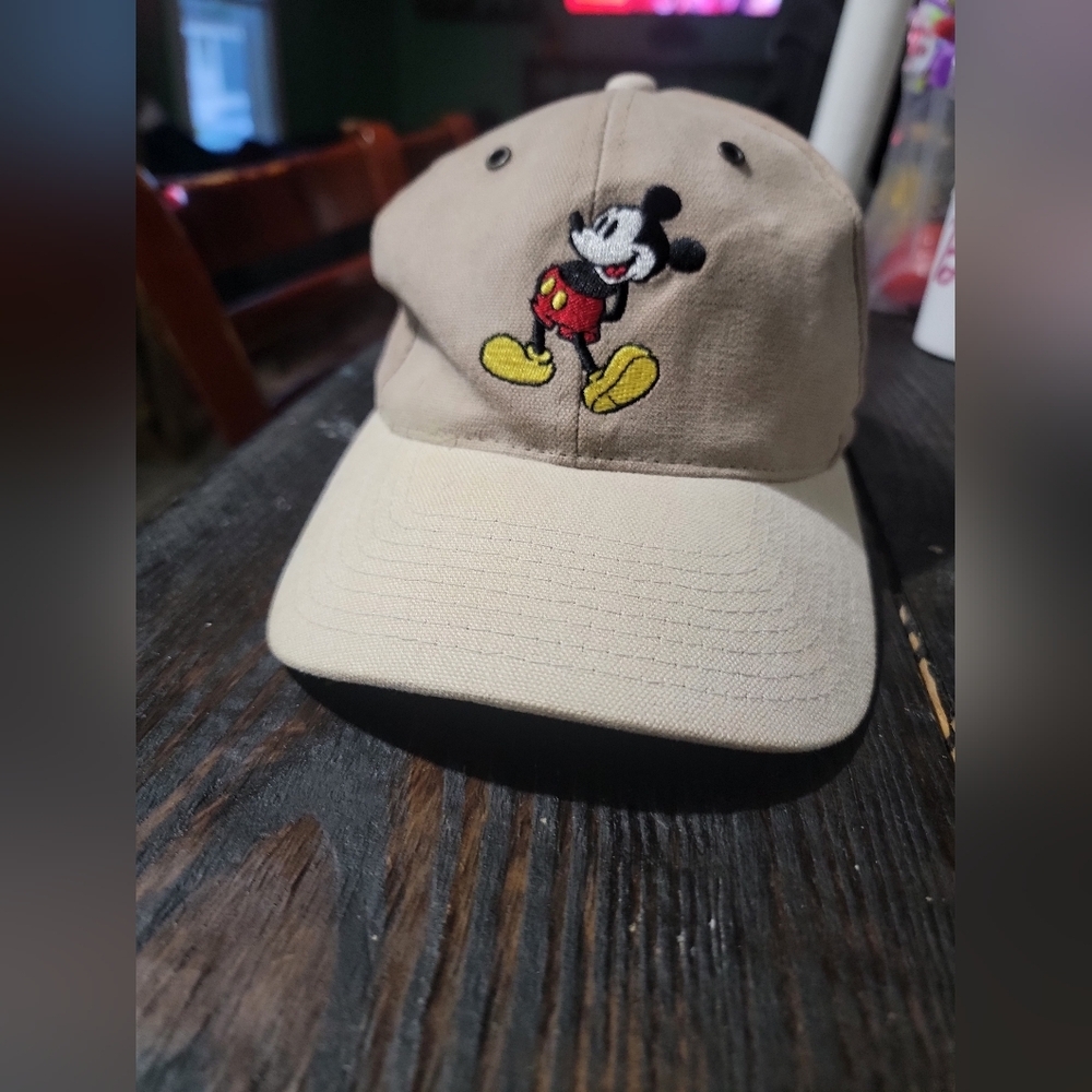 Disney Tan Cap with Mickey Mouse Logo